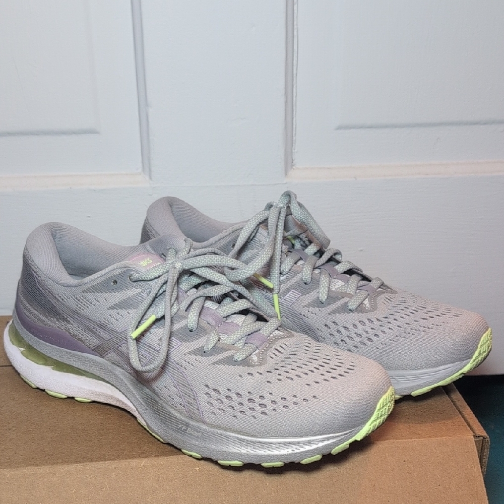 Asics Women's Gray and Lime Athletic Shoes